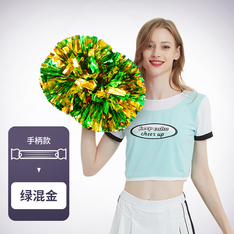 Flor bola de la flor porristas bola de la flor de la mano que sostiene la flor juegos de deportes mano que sostiene apoyos alegría apoyos en stock