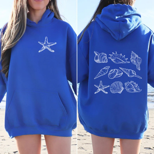Coconut Girl Hooded Sweatshirt, the perfect gift for beach lovers and shell collectors
