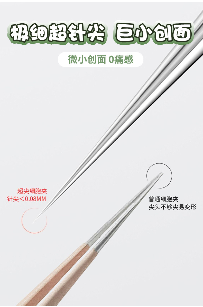 LMLTOP Acne Needle Set of Three, dual-head dual-purpose acne needle, Comedone needle, Blackhead Needle Tool SY556 Application Scenario
