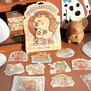 Kapibala Special-Shaped Cooling Patch 10 Pieces Cartoon Cute Cooling Patch Summer Cooling and Heat Dissipation Mobile Phone and Computer Cooling Patch