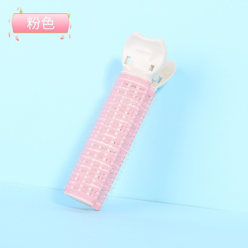 앞머리 푹신한 클립 핑크