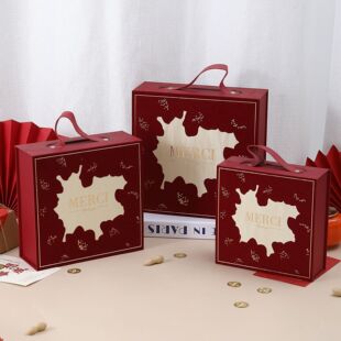 High-End Velvet Hand-Held Wedding Gift Box, Candy Packaging Gift Box, Banquet Birthday Return Gift Packaging Gift Box