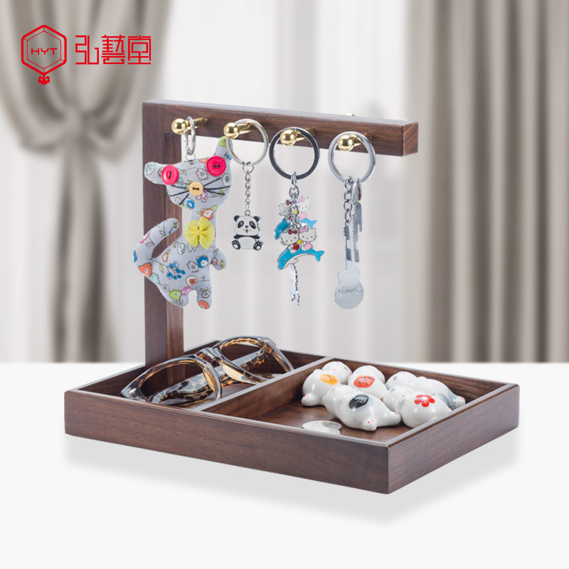 项链展示架实木质创意挂钩饰品架项链手链直播摆摊陈列道具首饰架