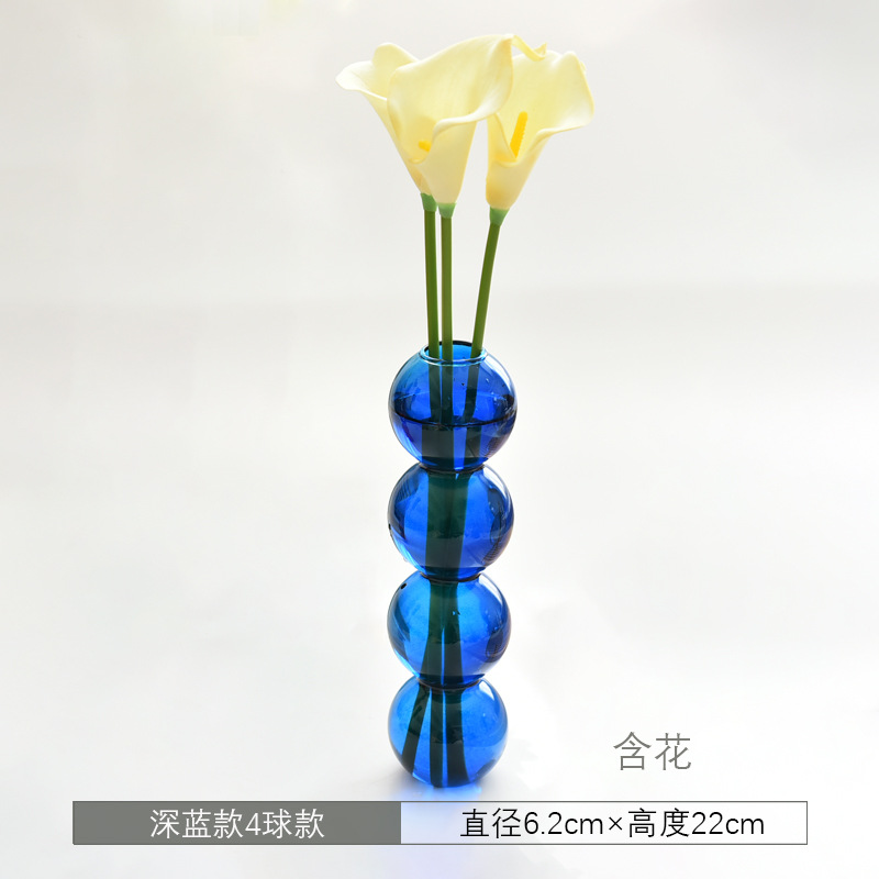INS diseñador burbuja bola de color florero de cristal cafetería B & B decoración suave decoración fondo