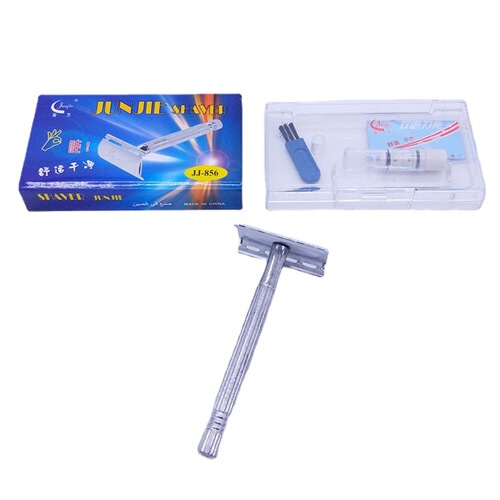 Wholesale Junjie JJ-856 razor holder, classic old-fashioned double-sided razor holder, manual razor shaving holder