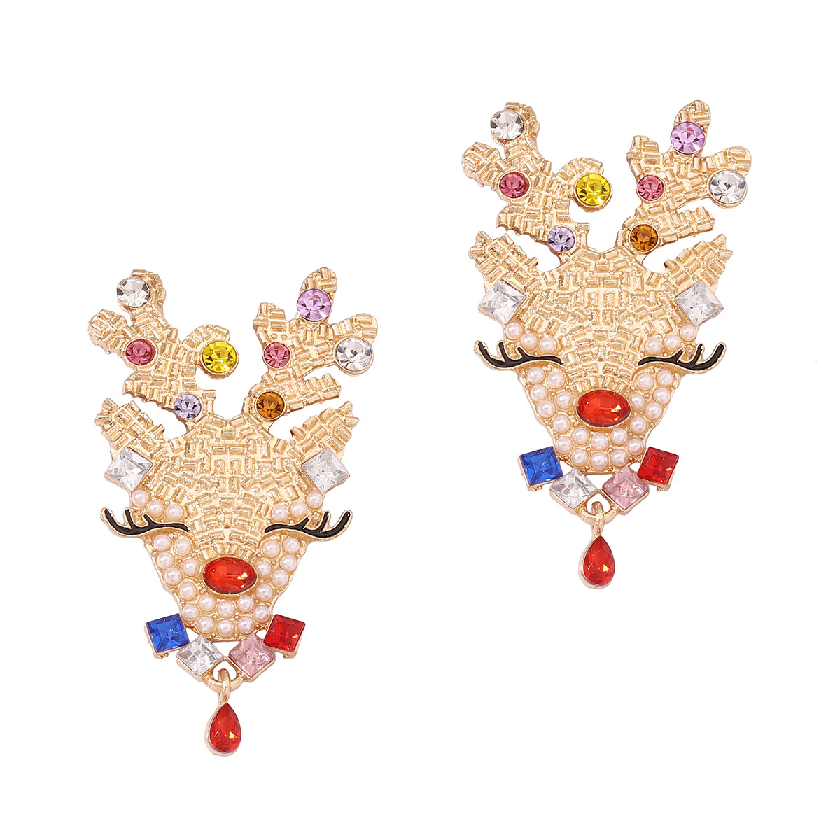 Christmas Drop Earrings With Diamonds And Pearls For Festive Style_voghion.com