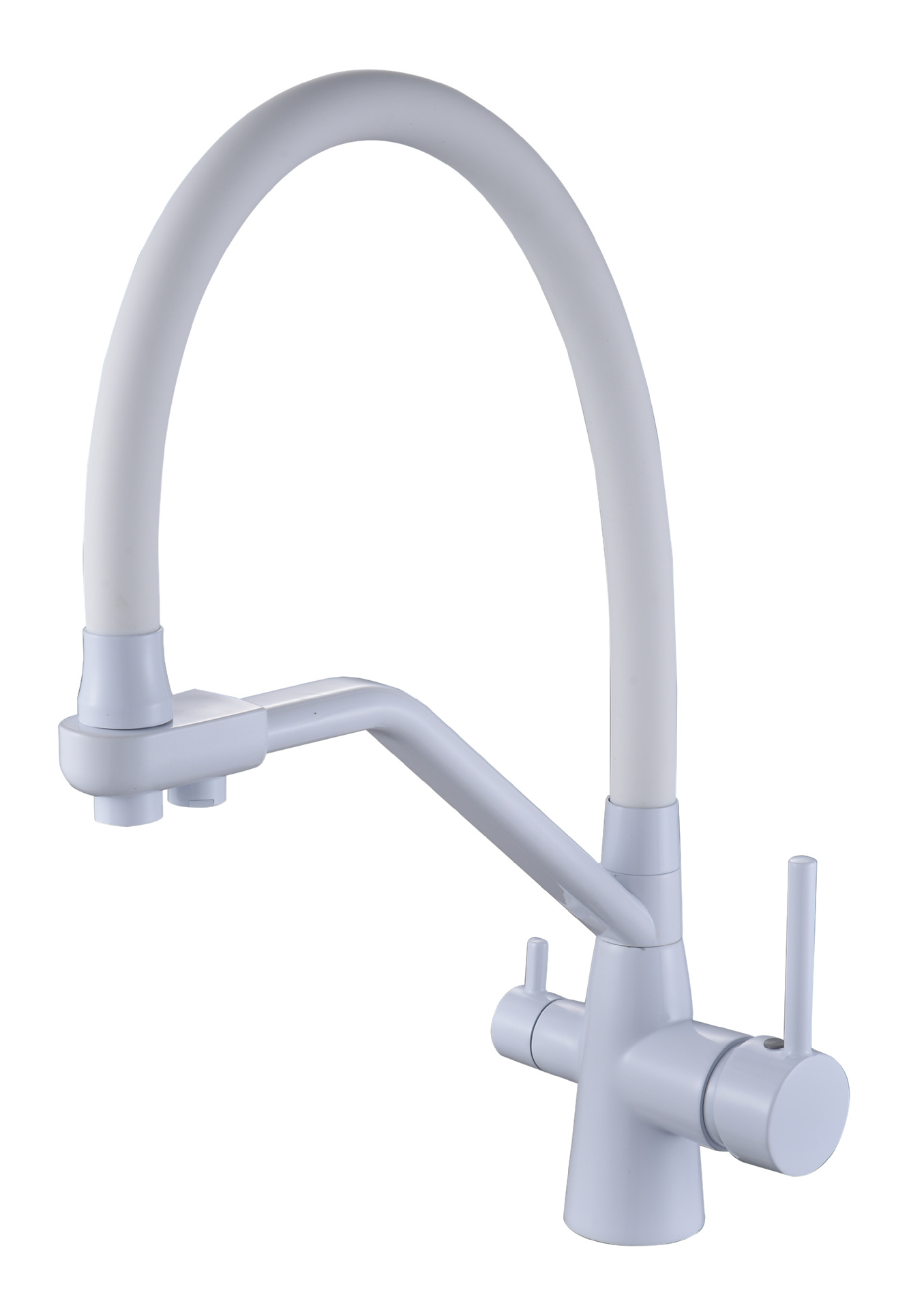 Cross-border three-in-one all-copper kitchen cold and hot dual-mode water purifier faucet gun gray direct drinking sink vegetable basin faucet details Picture