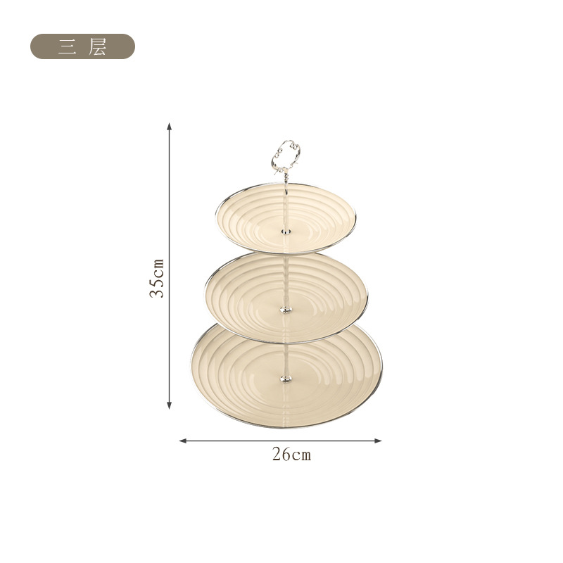 Pasteles de lujo ligero multicapa bandeja de frutas de banquete de alojamiento snack para bandeja de frutas bandeja de pasteles