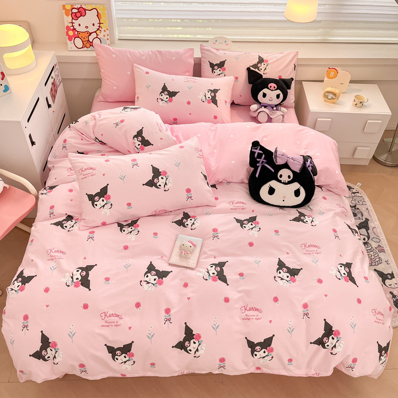 ハローキティ コットンプリント 4点セット 正規品 サンリオ かわいい漫画 コットンベッド 3点セット 南通|undefined
