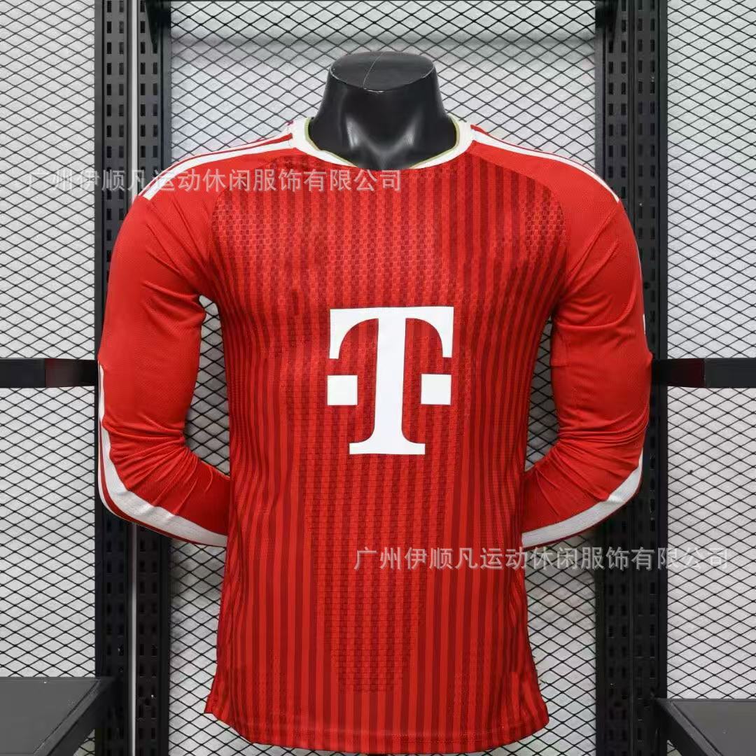 adidas x FC Bayern Munich 2026/27 Authentic Home Long Sleeve Jersey Red