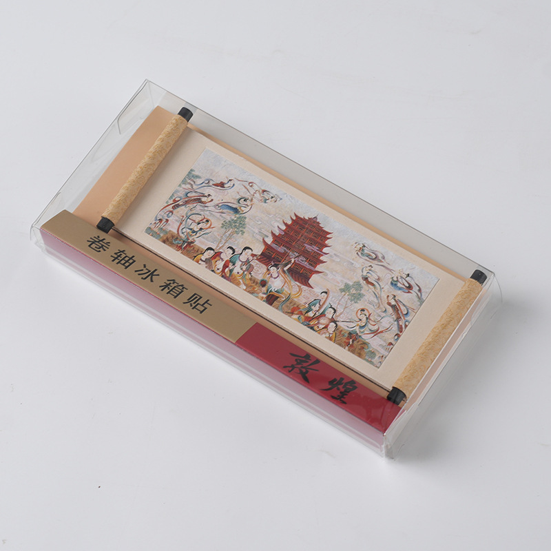 둔황 벽화 모델링 스크롤 나무 냉장고 자석 맞춤형 창조적 인 기념 선물 마그네틱 WENCHUANG 냉장고 자석
