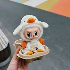 手作娃衣“可爱鸭鸭”17cm公仔挂件坐姿站姿娃衣替换配饰