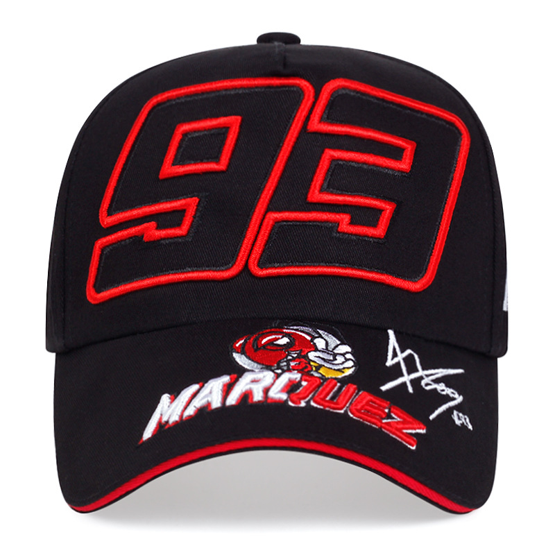 Sports Motorcycle and Women's Leisure Baseball Men's Outdoor Racing Digital Embroidered Duck Tongue Hat_voghion.com