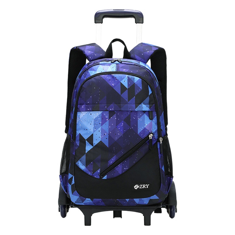 Mochila de tracción de cabello de peces naturales para niños de primaria y secundaria, tres piezas, mochila desmontable, portátil transfronterizo