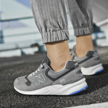 PLUS男鞋女鞋时尚运动休闲正品580官网NB跑步鞋新百伦碳灰橘情侣