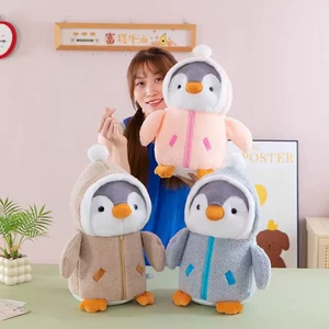 Cross-border costume-changing penguin plush toy, popular oceanarium souvenir gift, doll, stuffed animal, pillow