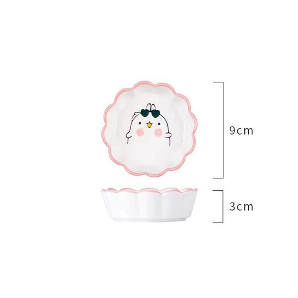 Pink rabbit food bowl (independent packaging)