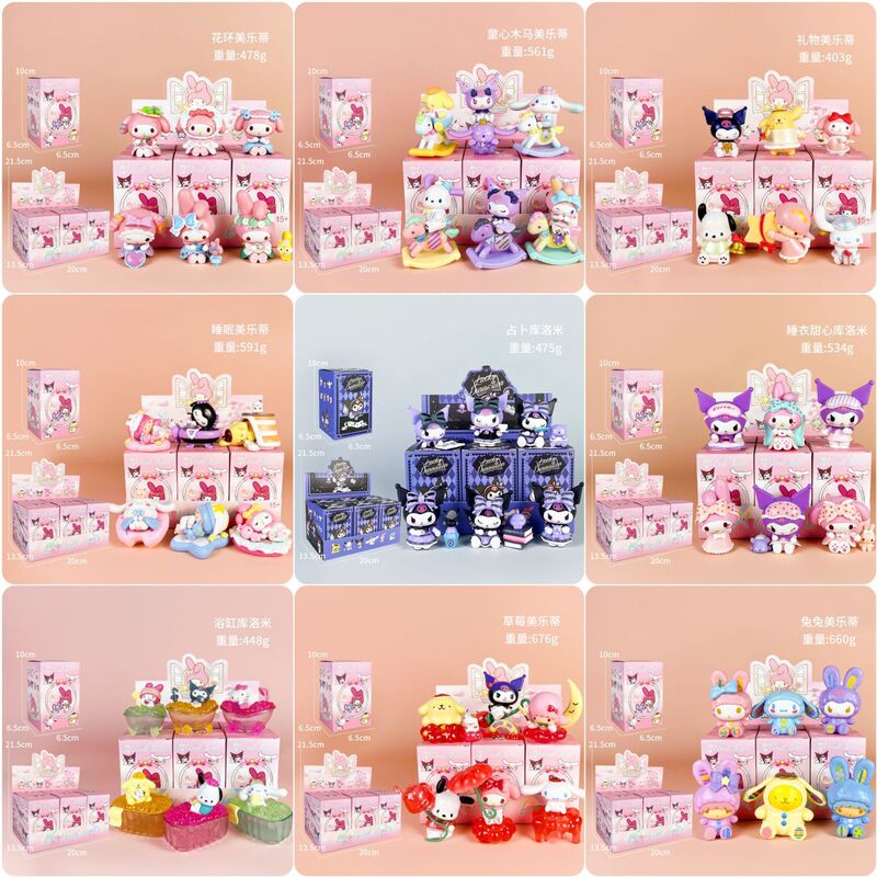 Sanrio blind box kulomi divination melody pa cha hand cartoon model hand ornaments wholesale