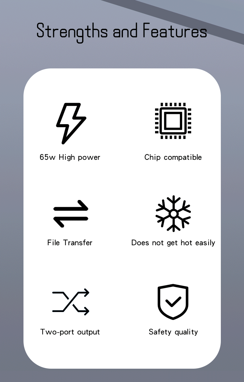 CE-zertifiziertes 65-W-Galliumnitrid-GaN-Ladegerät, Schnellladekopf für Mobiltelefone nach britischem Standard, Laptop-Geschwindigkeitsadapter_voghion.com