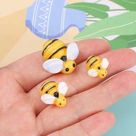仿真半面立体小蜜蜂 手机壳美容diy材料 儿童发饰品树脂配件