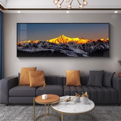 新款背靠金山客厅装饰画寓意好现代轻奢一整副沙发背景墙挂画壁画
