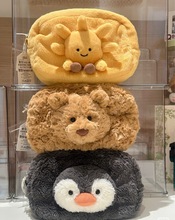 jc企鹅巴塞罗熊太阳笔袋手拿包化妆包文具收纳包毛绒玩具