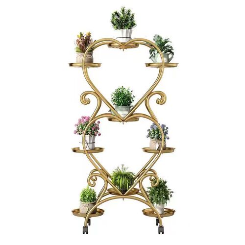 European-style balcony flower stand iron multi-layer living room indoor floor snake plant pot stand plant stand succulent flower stand