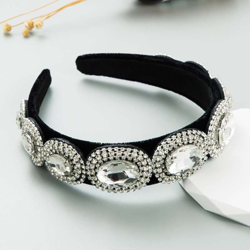 Holiday Occasion Fashion Plaid Cloth Diamond Hair Band