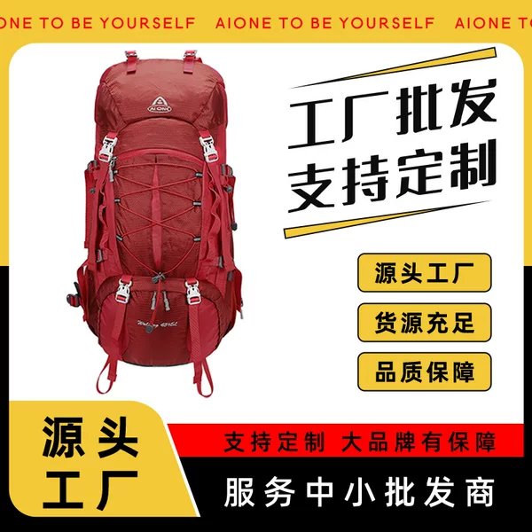 In-stock nylon water-resistant large-capacity 45+5L outdoor sports hiking, mountaineering, short-trip travel, camping backpack