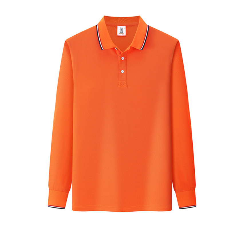 翻领工装长袖polo衫定制工作服厂服T恤广告衫文化衫刺绣印logo字|undefined