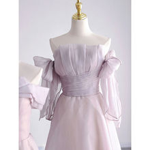 伴娘裙紫色伴娘服新款夏季婚礼仙气姐妹团感礼服裙小个子女速卖通