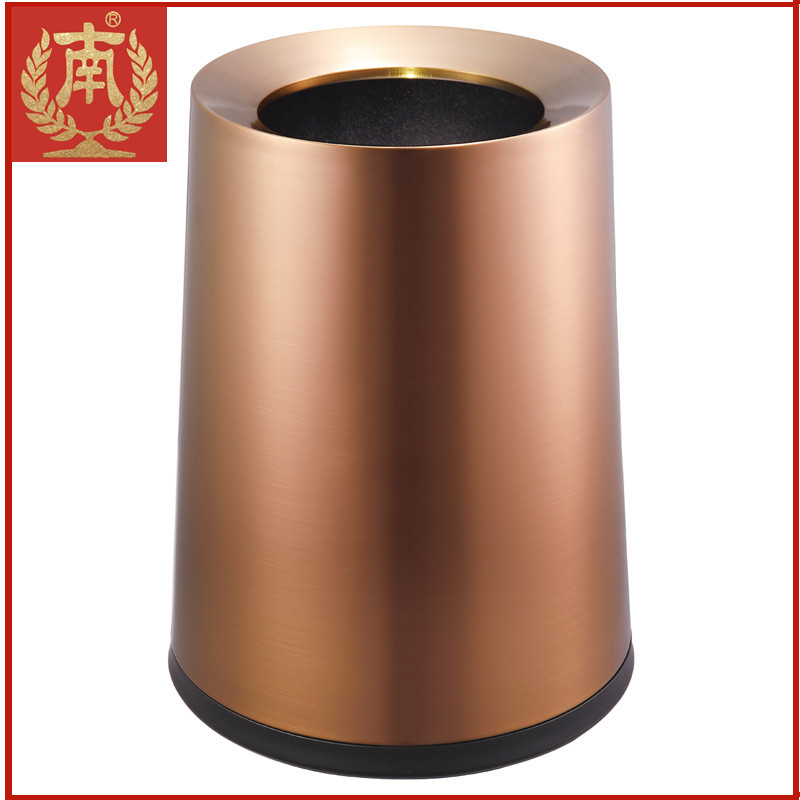 Southern Gpx-3E Stainless Steel Conical Indoor Room Trash Can, Round Double-Layer Hotel Ktv Room Bin