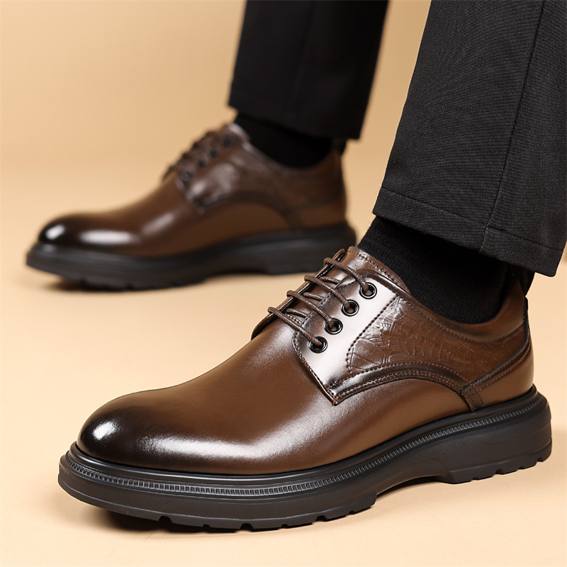 Men's Leather Formal Shoes For Business And Wedding Style_voghion.com