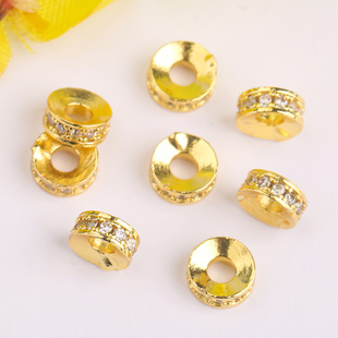 ��ɫ18k��ɫ�~΢��ʯ����A�θ�Ƭdiy����朸����Ʒ�������