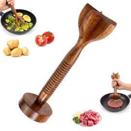 新款土豆捣碎器厨房肉沫制作器符合人体工学握把手肉类按压捣碎器