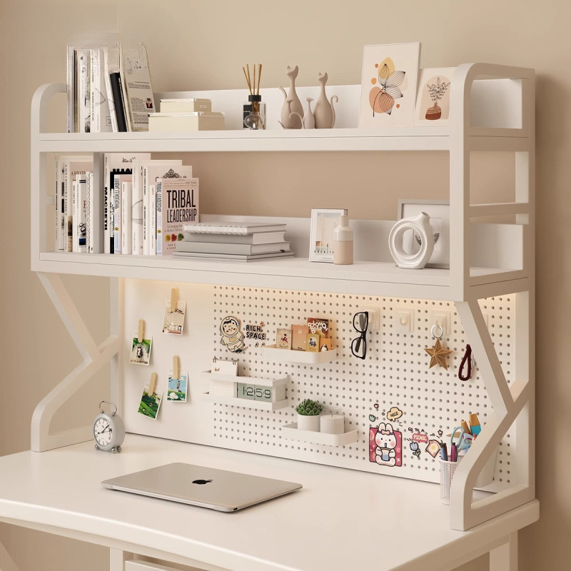Desktop Hole Storage Rack Multi-Layer Storage Desk Student Desk Computer Can Hold Desktop Bookshelf Wrought Iron Table Rack