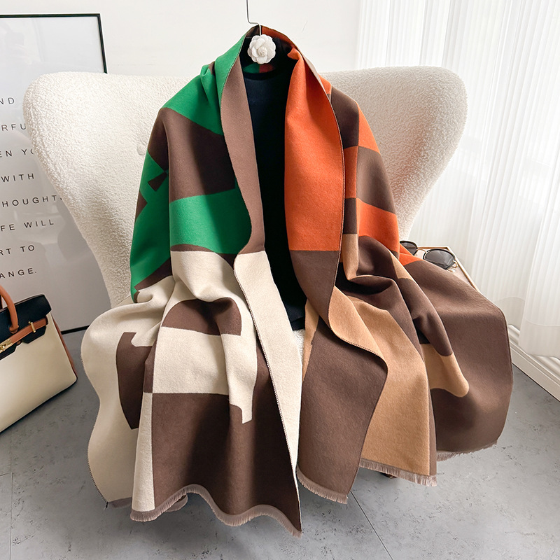 Women's Elegant Basic Color Block Viscose Fiber Scarf display picture 5