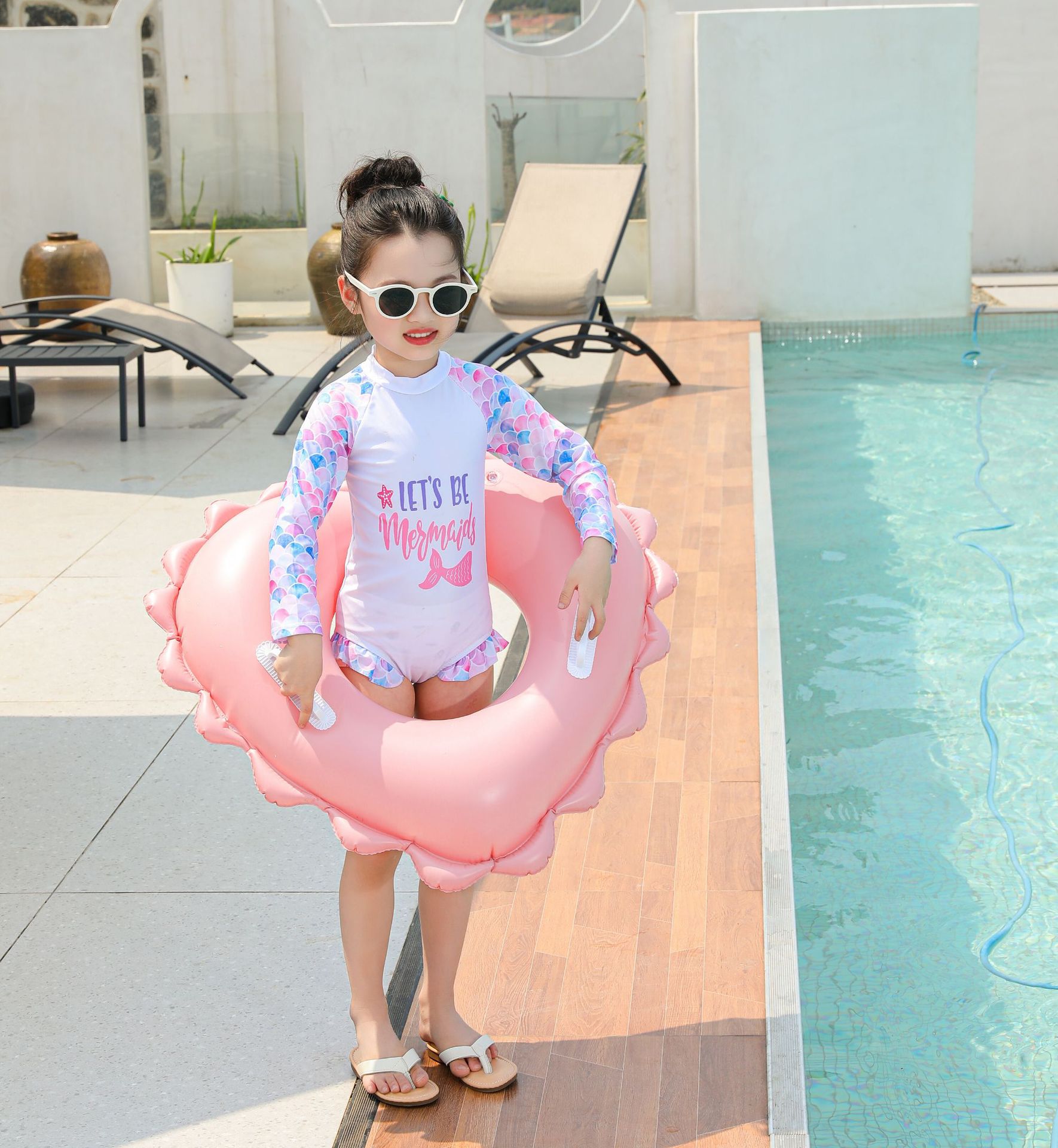 Cute Beach Heart Shape Bow Knot PVC Swim Ring Swimming Accessories 1 Piece display picture 9