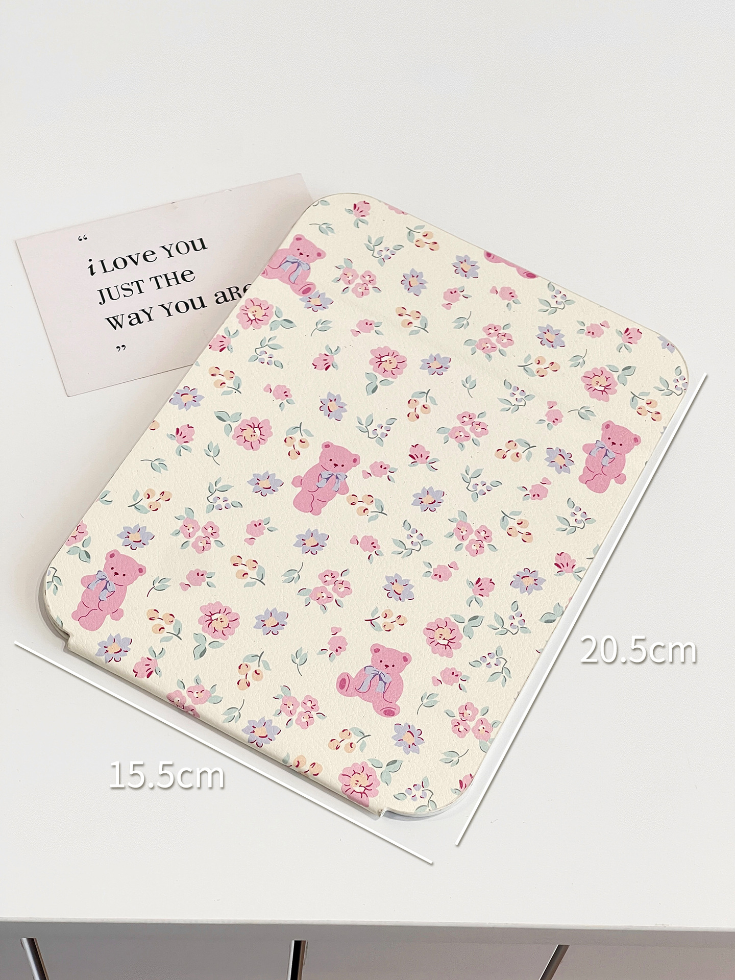 Espejo plegable lindo oso de alto valor facial portátil dormitorio de estudiantes de escritorio de escritorio para el hogar espejo de vestir