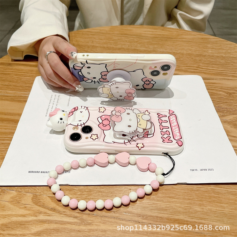 Suitable for Vivo X300 X200 X100 Cream Kt Cat X90 X80 X70 Mobile Phone Case Cartoon Cute Anti-Fall
