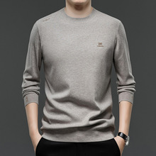外贸批发跨境2025秋冬新款男针织衫羊毛针织圆领长袖
