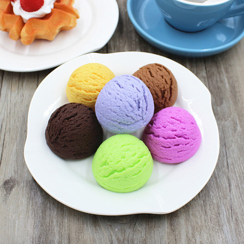 PVC simulation food food play cold drink ornaments fake ice cream ball model ice cream dessert photography props