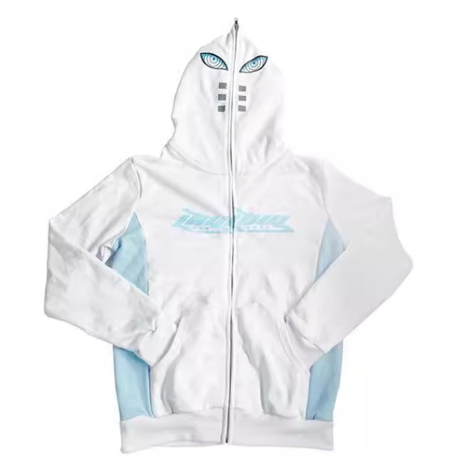 Y2K Fleece Zip Sweater Jacket Hip-Hop Streetwear Cardigan Sweatshirt Gothic Harajuku Grunge Jacket