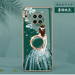 星座手機指環扣金屬電鍍玫瑰金手機支架十二星盤圓形滴膠指環支架