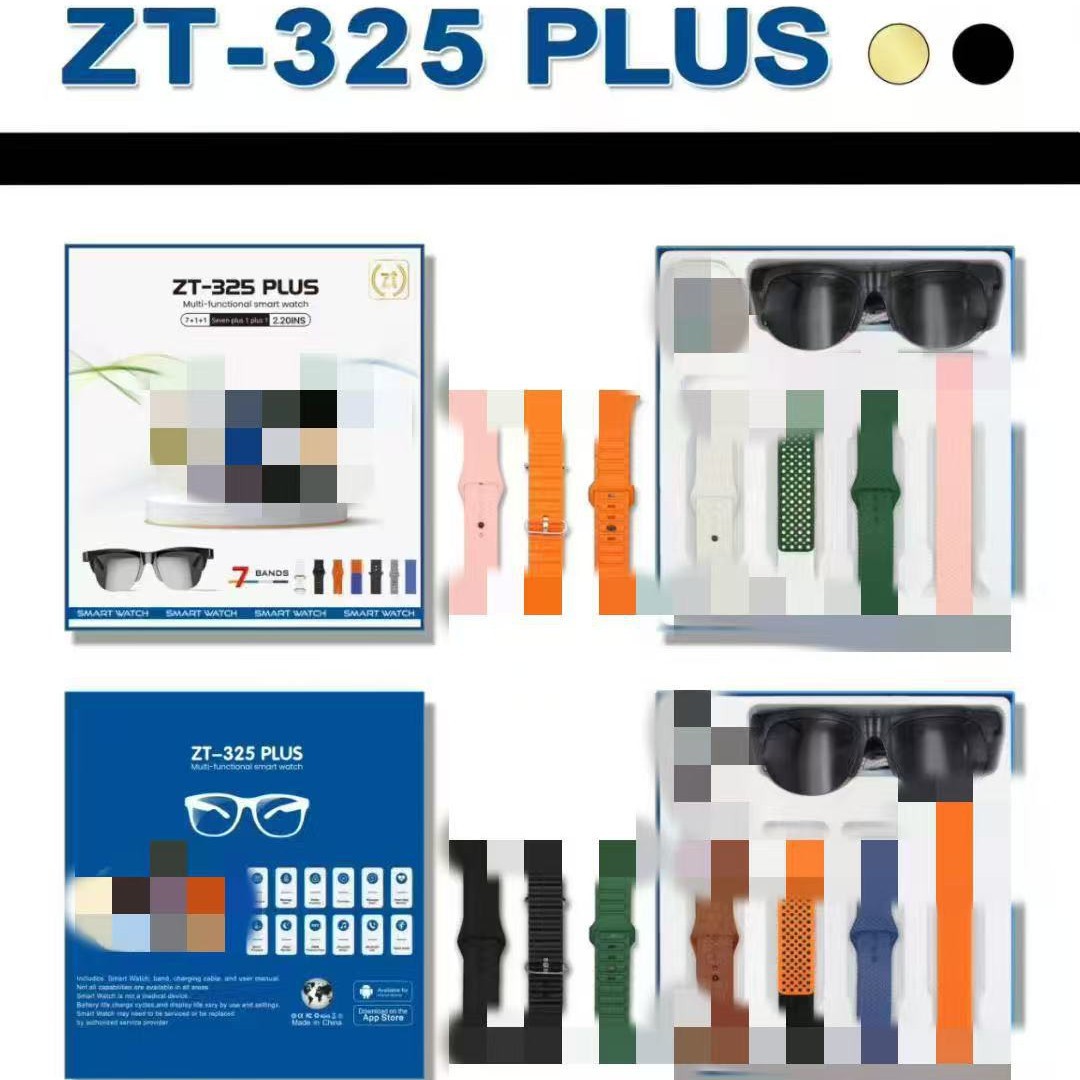 Zt-325 Plus Smart Watch S6 Smart Glasses 7in1 Set Huaqiangbei S10 Heart Rate Exercise Monitoring