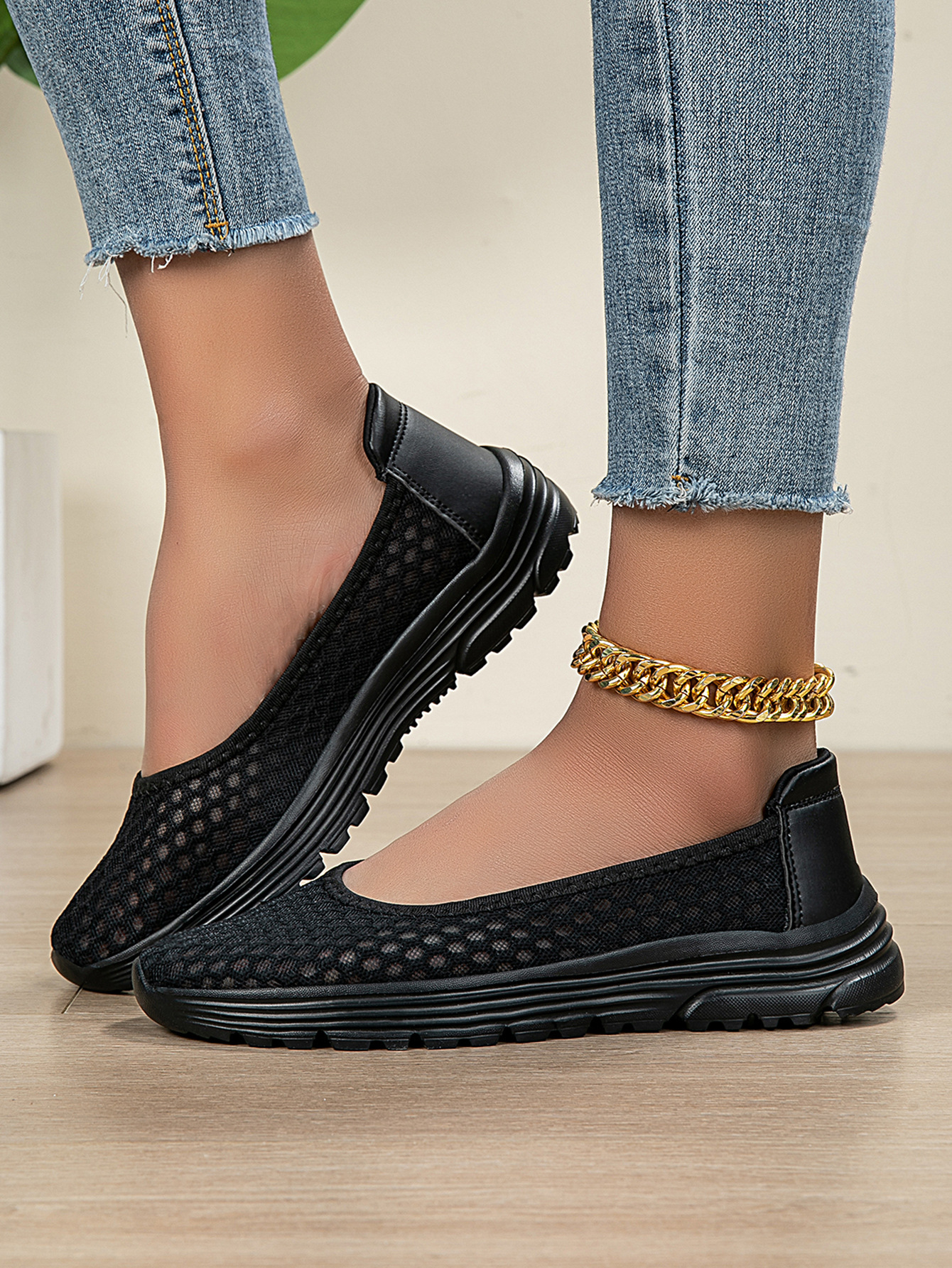 Summer Mesh Women's Walking Sandals, Slip-on Lazy Closed-toe Half-slippers For Men Women, Large Size, Comfortable And_vogvips.com