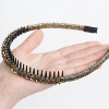 11# champagne color threaded crystal headband [ready stock]