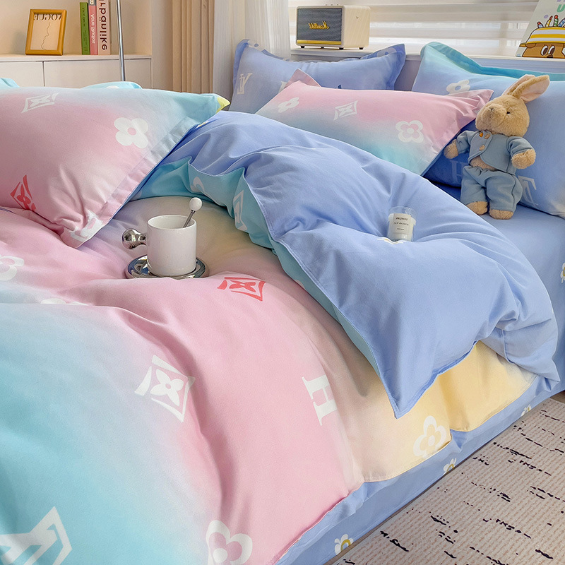 Pure Brushed Cotton Four-piece Cartoon Bedding Student Dormitory Three-piece Set, Gift Wholesale, 4-piece Set Suitable_voghion.com