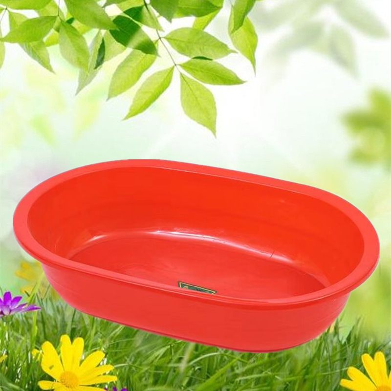 塑料长盆钢化成人浴盆大盆红盆水产卖鱼盆椭圆周转盆养殖盆加厚