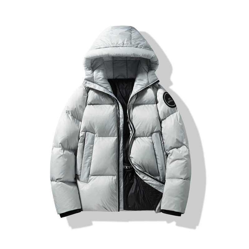 Hombres y mujeres del mismo estilo otoño e invierno pareja de terciopelo grueso resistente a los diamantes 80% terciopelo de pato blanco chaqueta deportiva con capucha cálida a prueba de viento